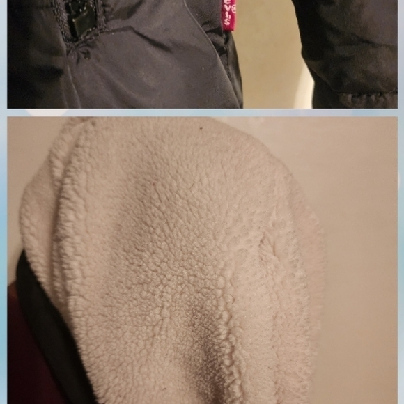 Levi's Men's Quilted Puffer with Sherpa Lined Hood Size L NWOT (Flaws on sleeve) - Picture 11 of 12